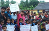 Kundapur : Students protest against transfer of  headmistress